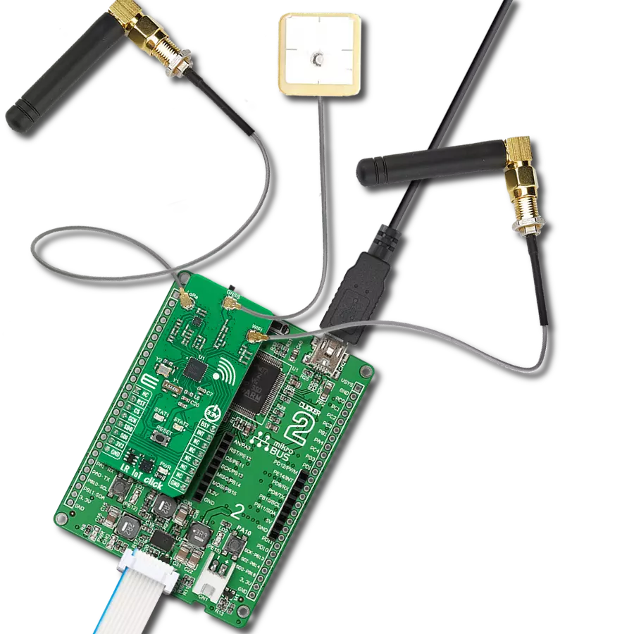 LR IoT Click with Clicker 2 for STM32