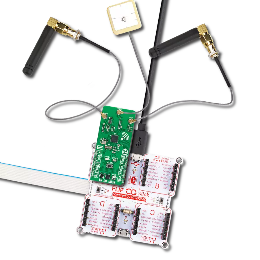 LR IoT Click with Flip&Click PIC32MZ