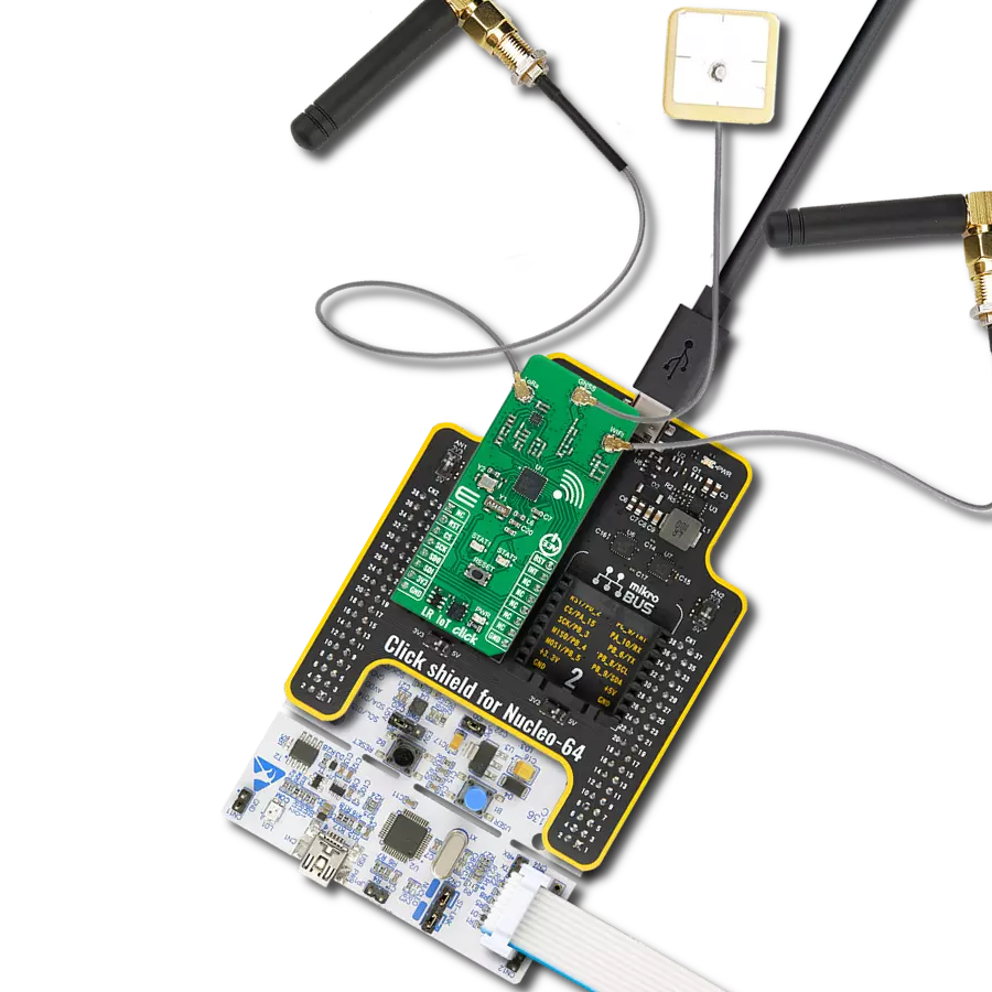 LR IoT Click with Nucleo-64 with STM32F091RC MCU