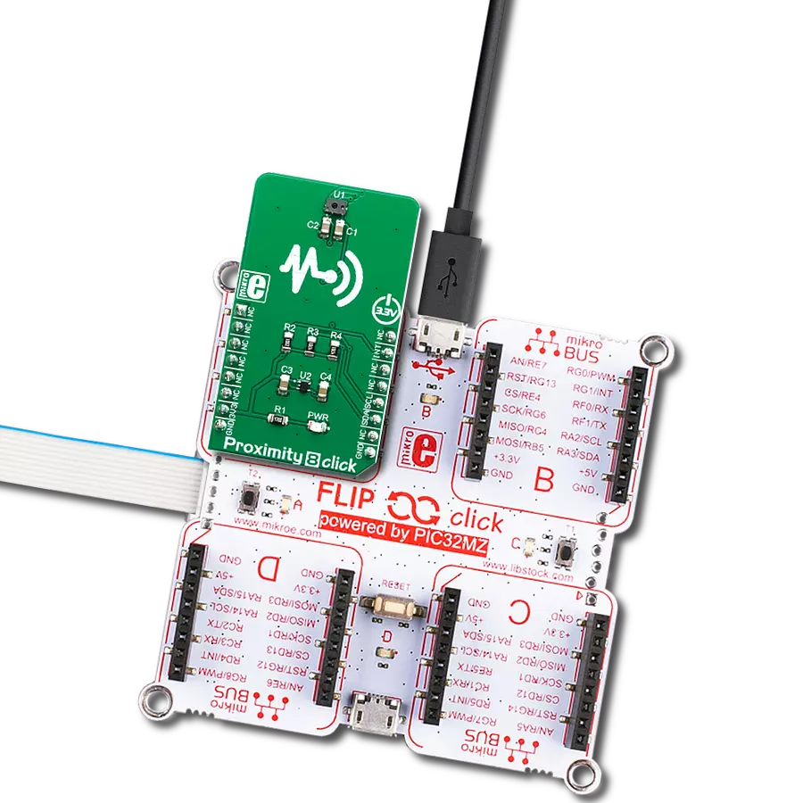 Proximity 8 Click with Flip&Click PIC32MZ