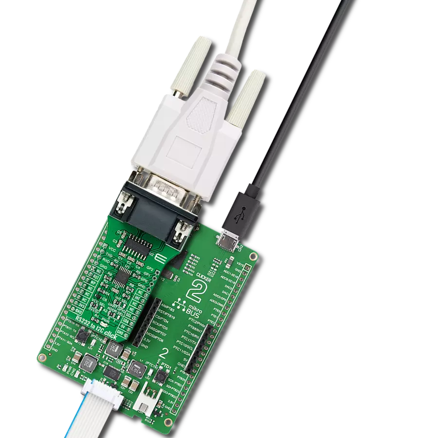 RS232 to I2C Click with Clicker 2 for Kinetis