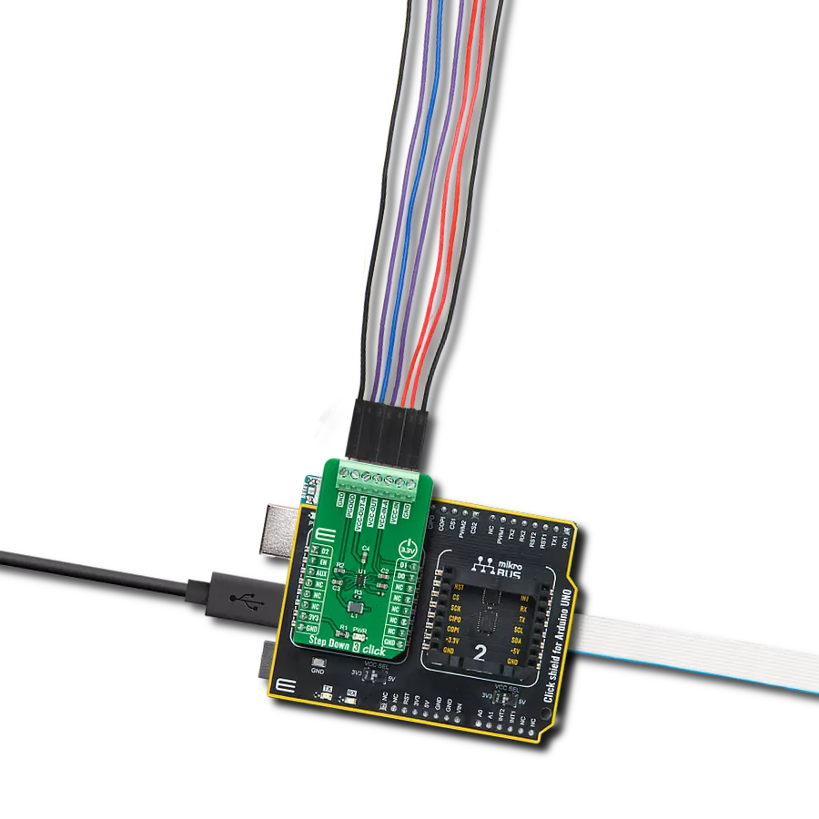 Reduce voltage to a desirable level with ST1PS03 and ATmega328