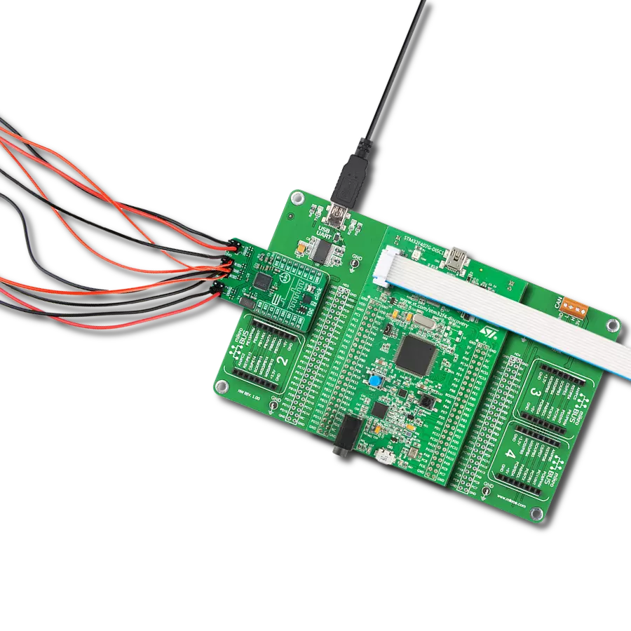 TDC 2 Click with Discovery kit with STM32F407VG MCU