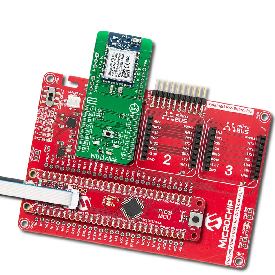 使用 ATWINC3400-MR210CA 和 PIC18F57Q43 体验无线网络的便利