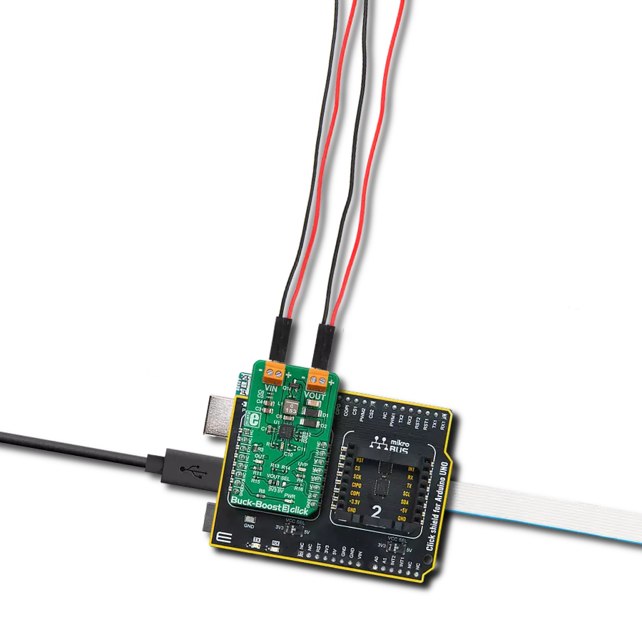 Buck-Boost 3 Click with Arduino UNO Rev3