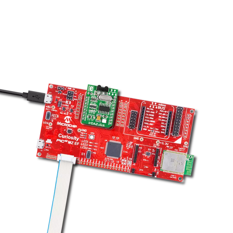 Experience the future of IR serial data exchange with TFDU4101, MCP2120 and PIC32MZ2048EFM100