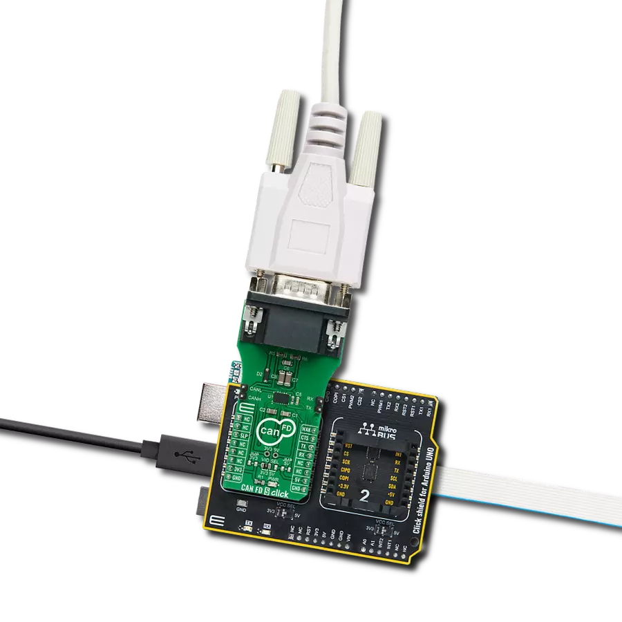 CAN FD 5 Click with Arduino UNO Rev3