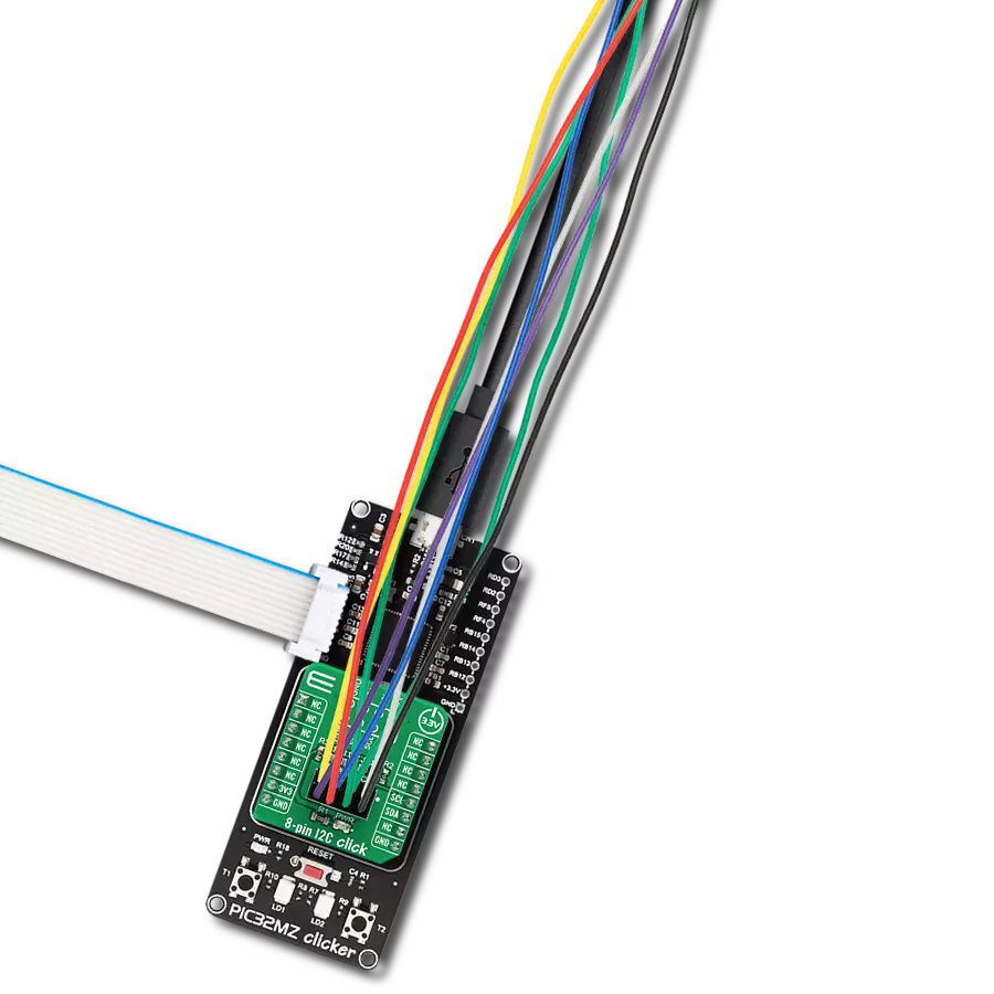 Manage various sensors and actuators with our I2C adapter and PIC32MZ1024EFH064