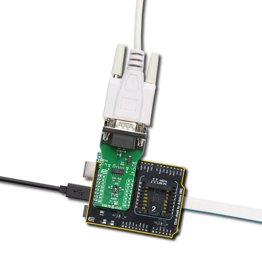 CAN FD 2 Click with Arduino UNO Rev3