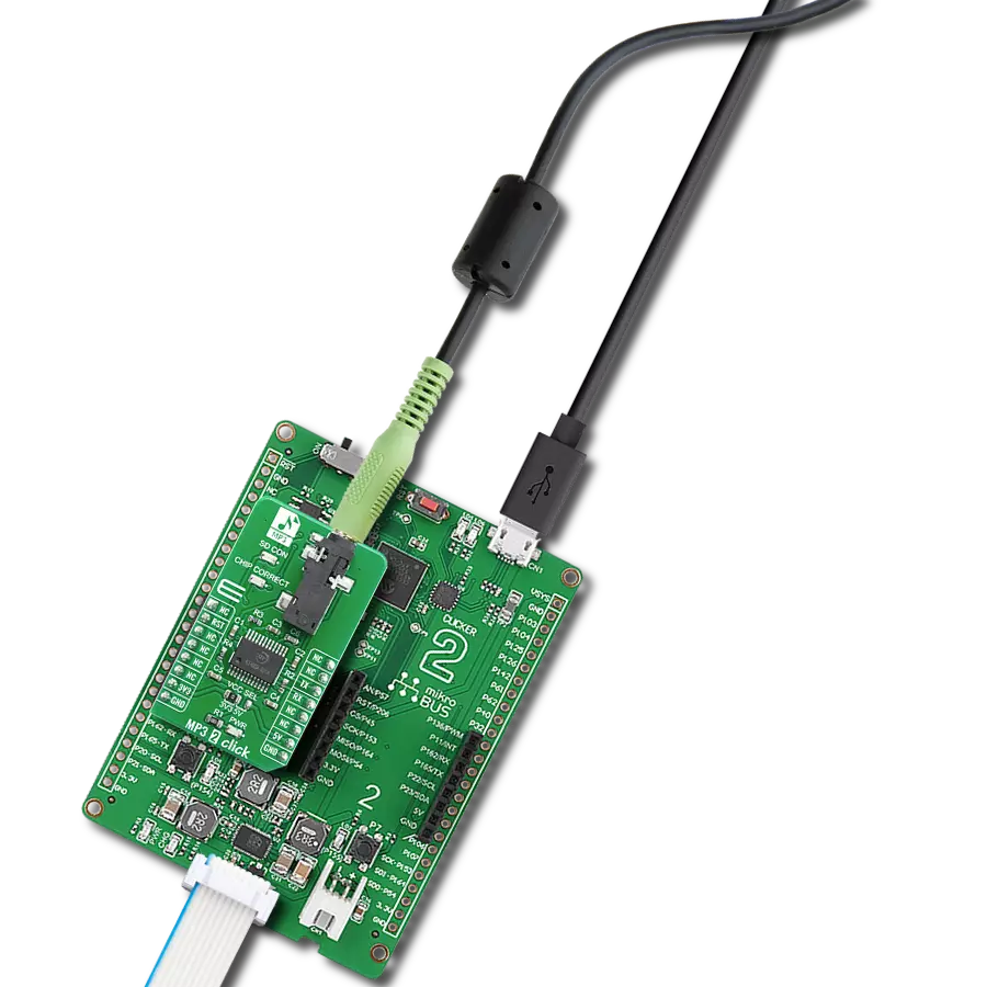 MP3 2 Click with Clicker 2 for dsPIC33
