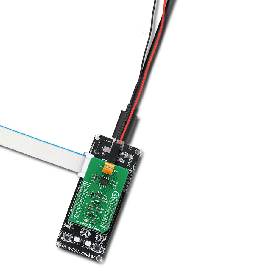 AN to PWM 2 Click with 6LoWPAN clicker