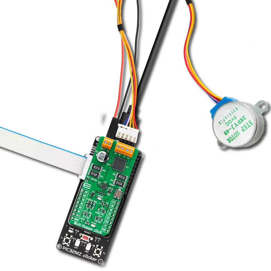Multi Stepper Click - TB67S209 with PIC32MZ clicker