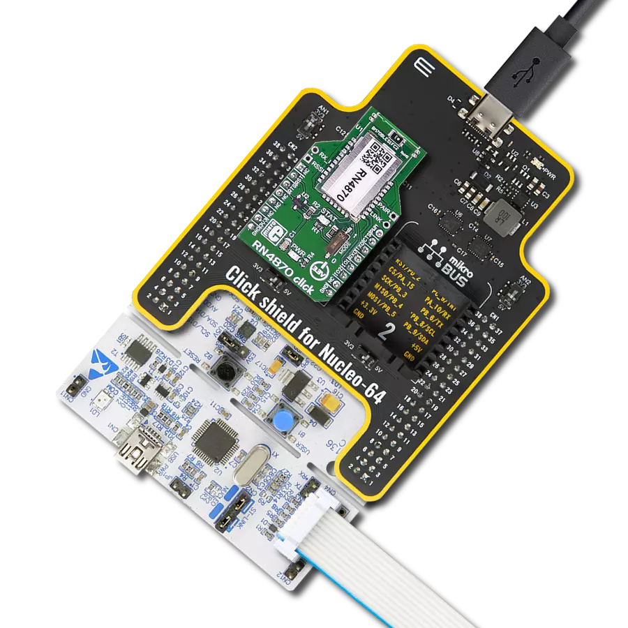 基于BLE 4.2的易于使用/即插即用解决方案，使用RN4870和STM32L073RZ