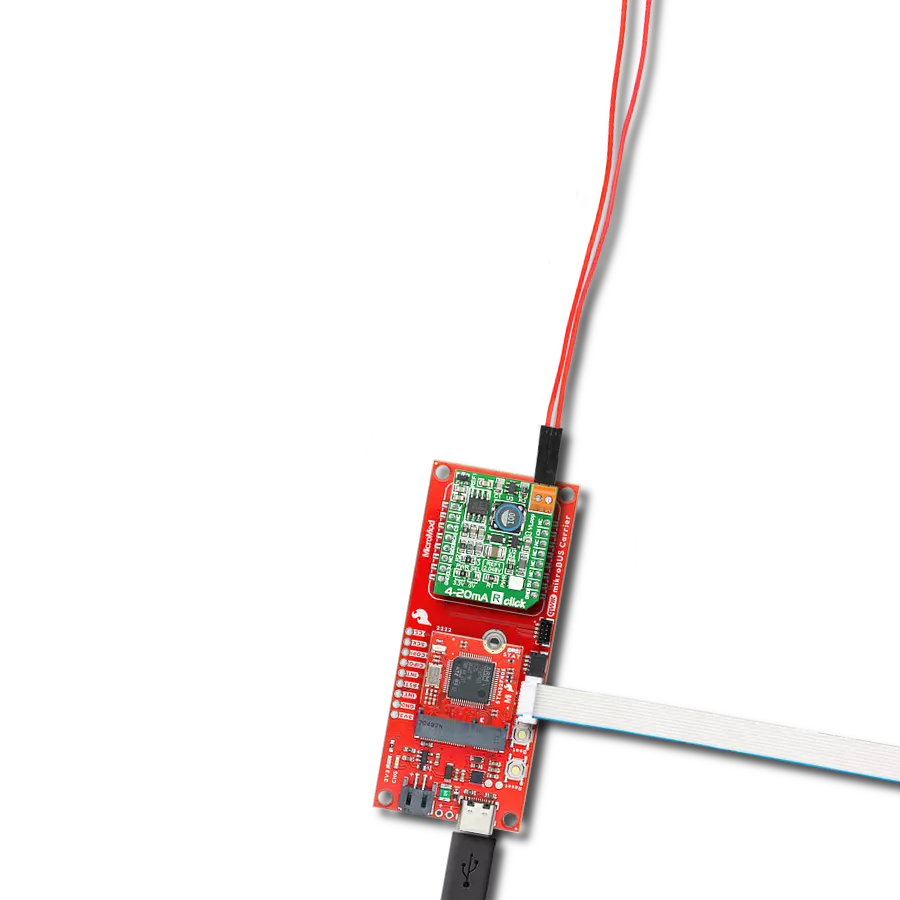 4-20 mA R Click with SparkFun MicroMod mikroBUS Carrier Board