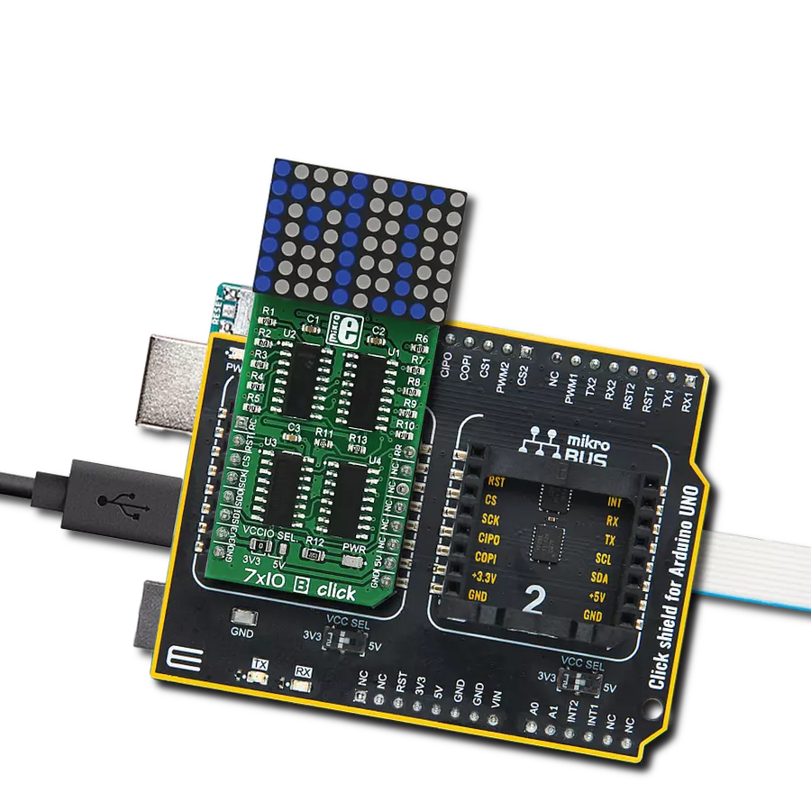 Illuminate your world with pixel precision using blue dot matrix display based on SZ810757G and ATmega328P