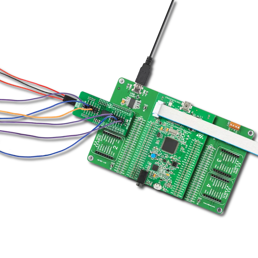 ADC 18 Click with Discovery kit with STM32F407VG MCU