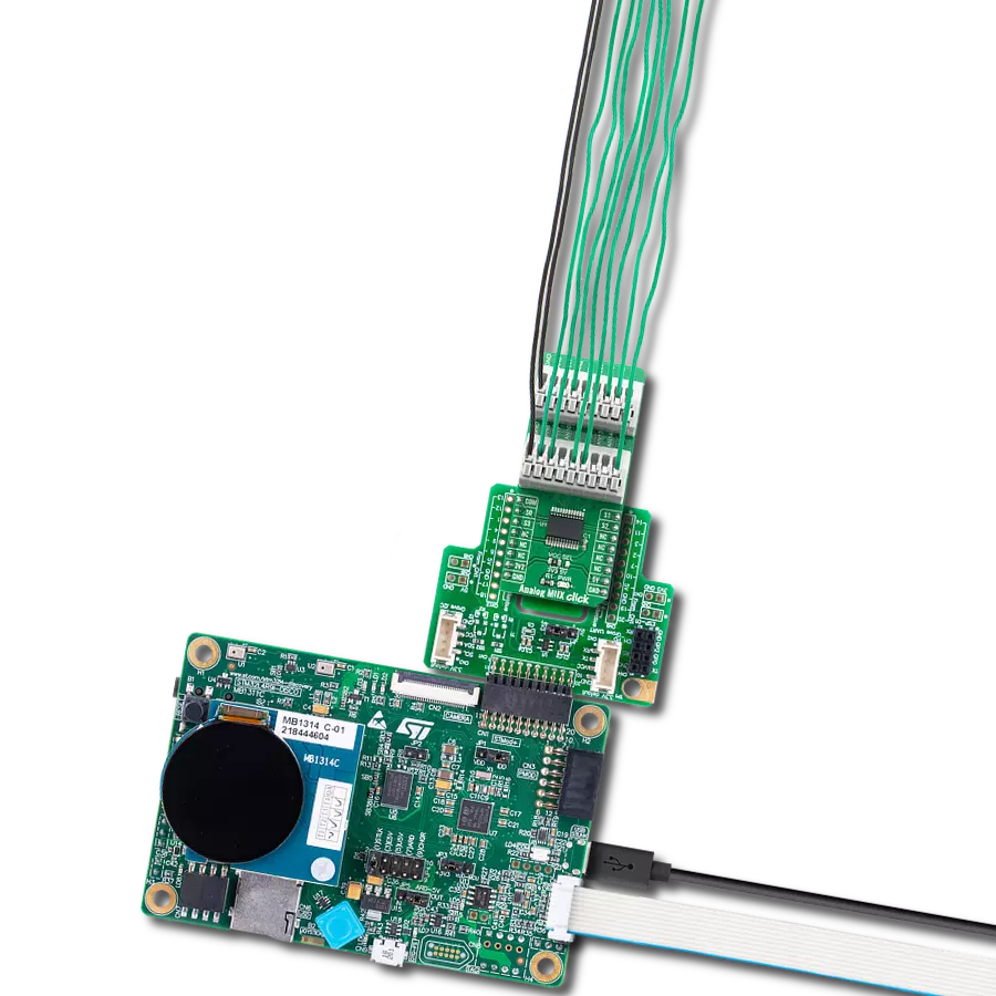 Analog MUX Click with Discovery kit with STM32L4R9AI MCU