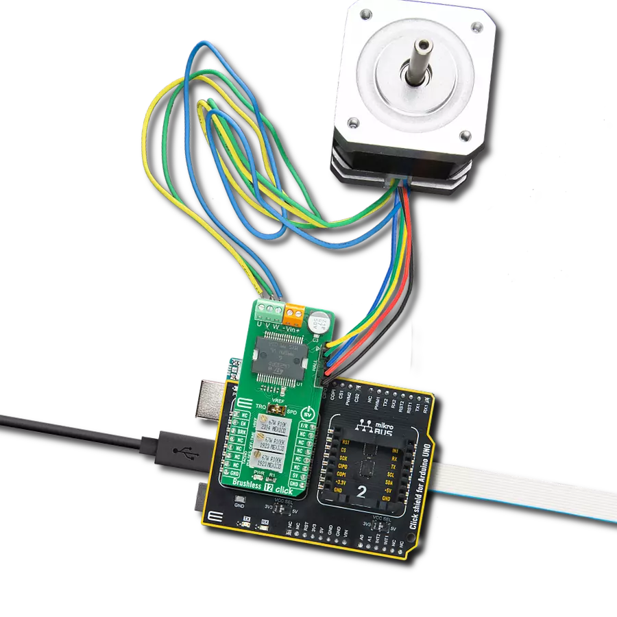 Brushless 12 Click with Arduino UNO Rev3