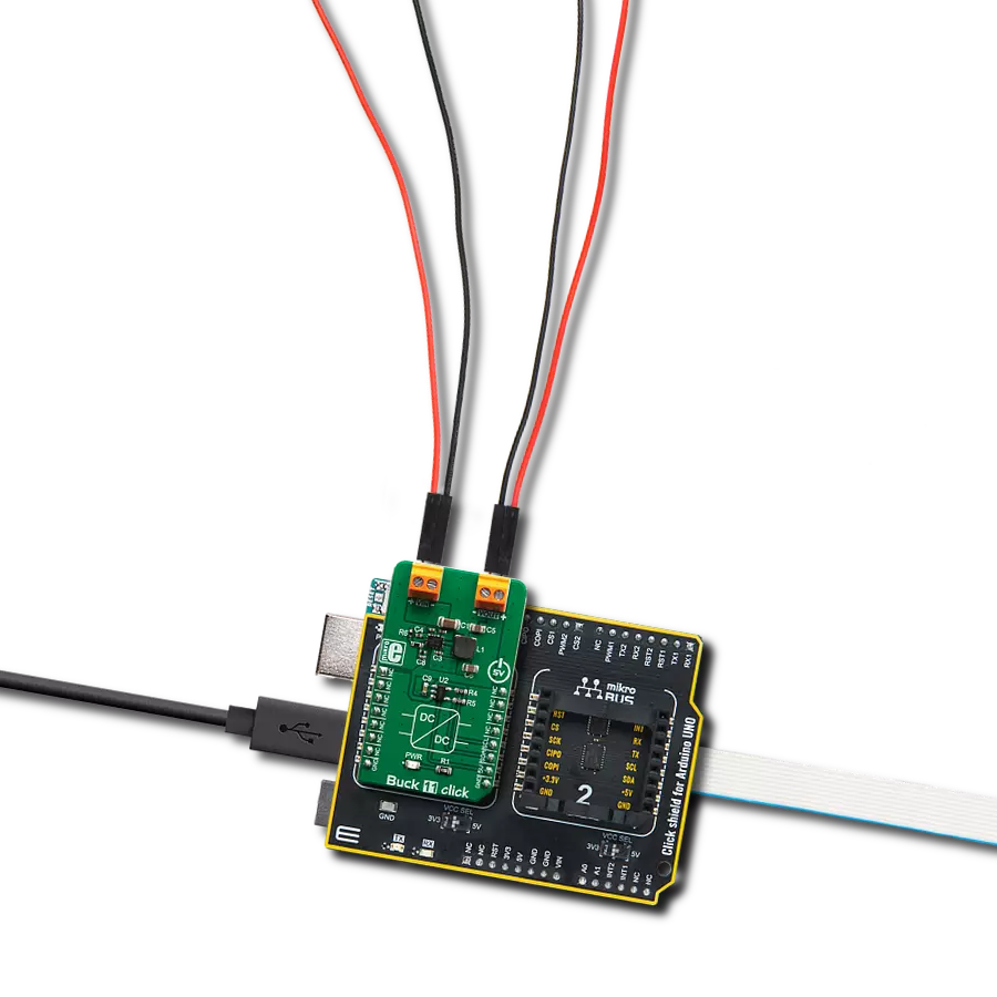 Buck 11 Click with Arduino UNO Rev3