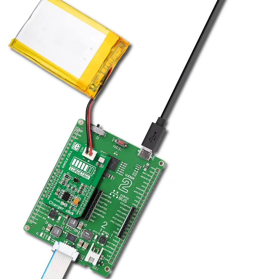 Charger Click with Clicker 2 for Kinetis