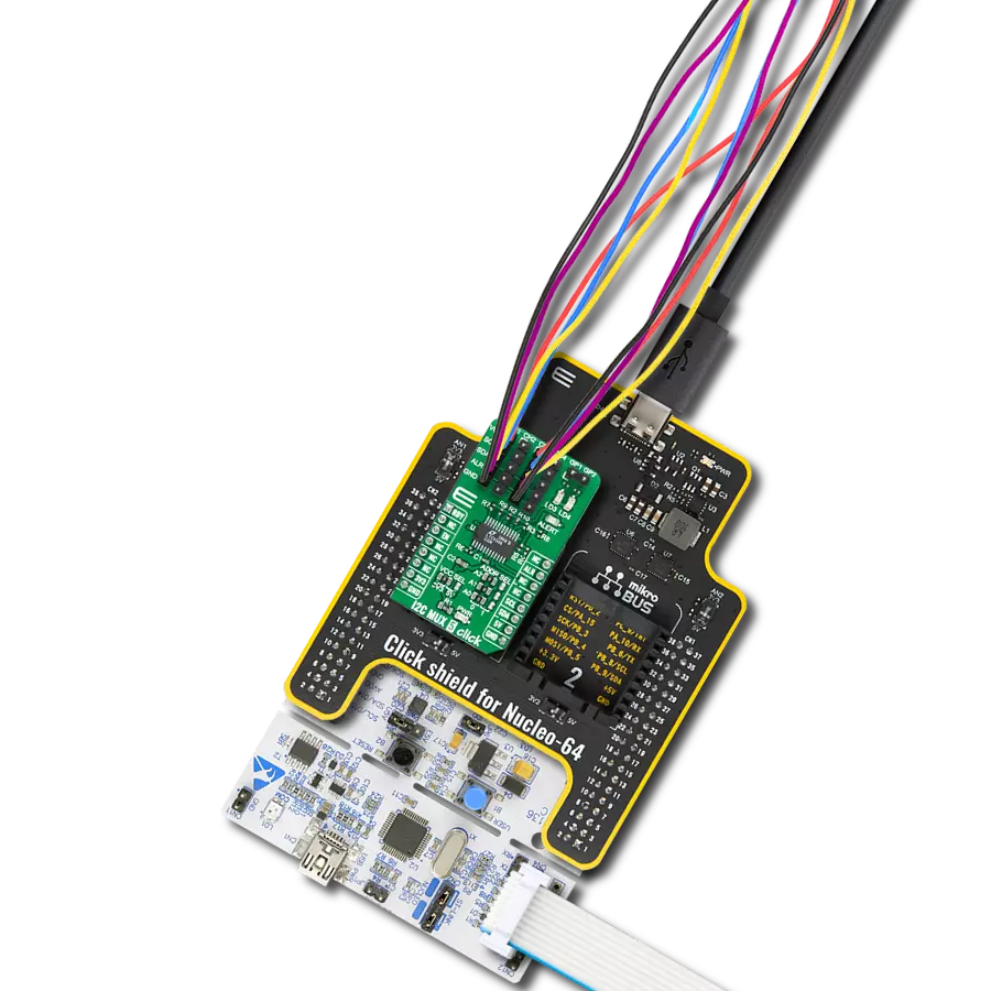I2C MUX 5 Click with Nucleo-64 with STM32F091RC MCU
