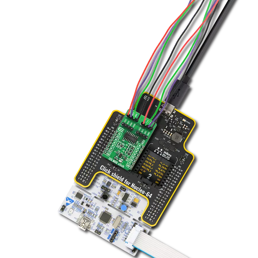 I2C MUX Click with Nucleo-64 with STM32F091RC MCU