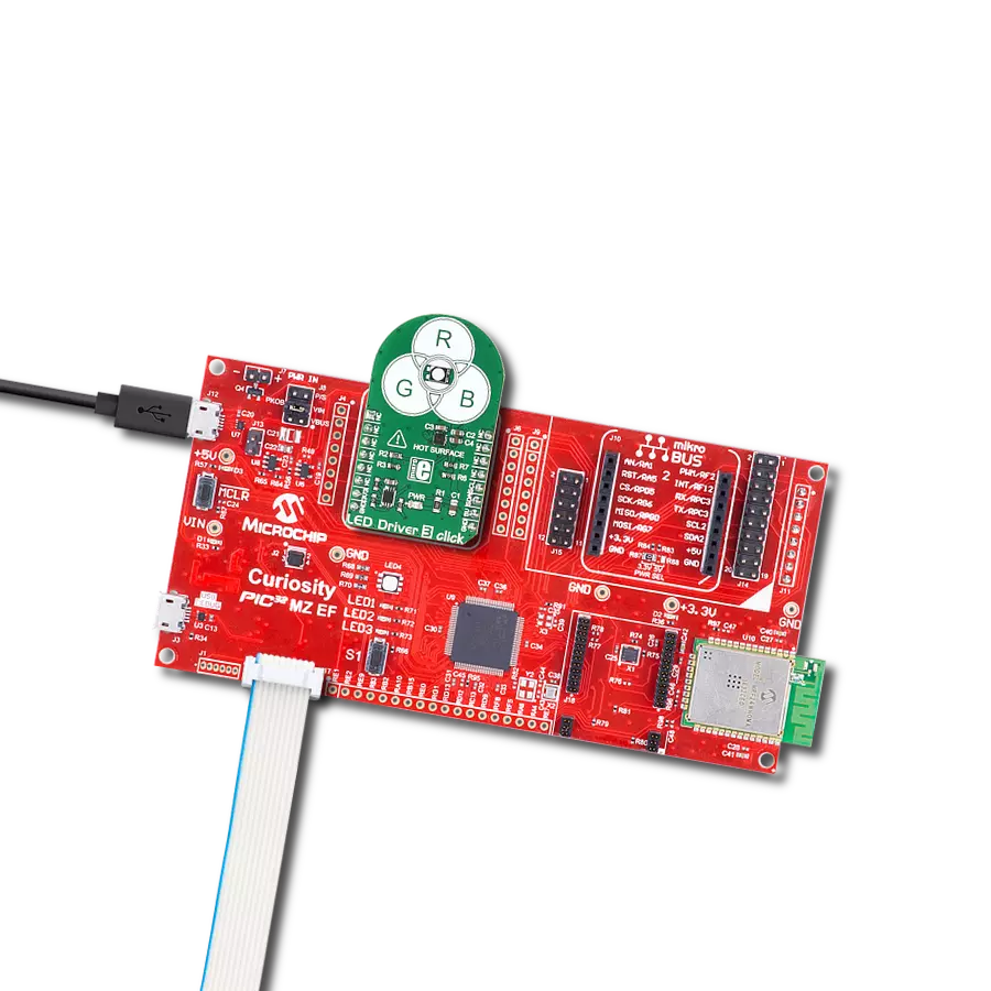 Create various RGB light animations and patterns with NCP5623B and PIC32MZ2048EFM100