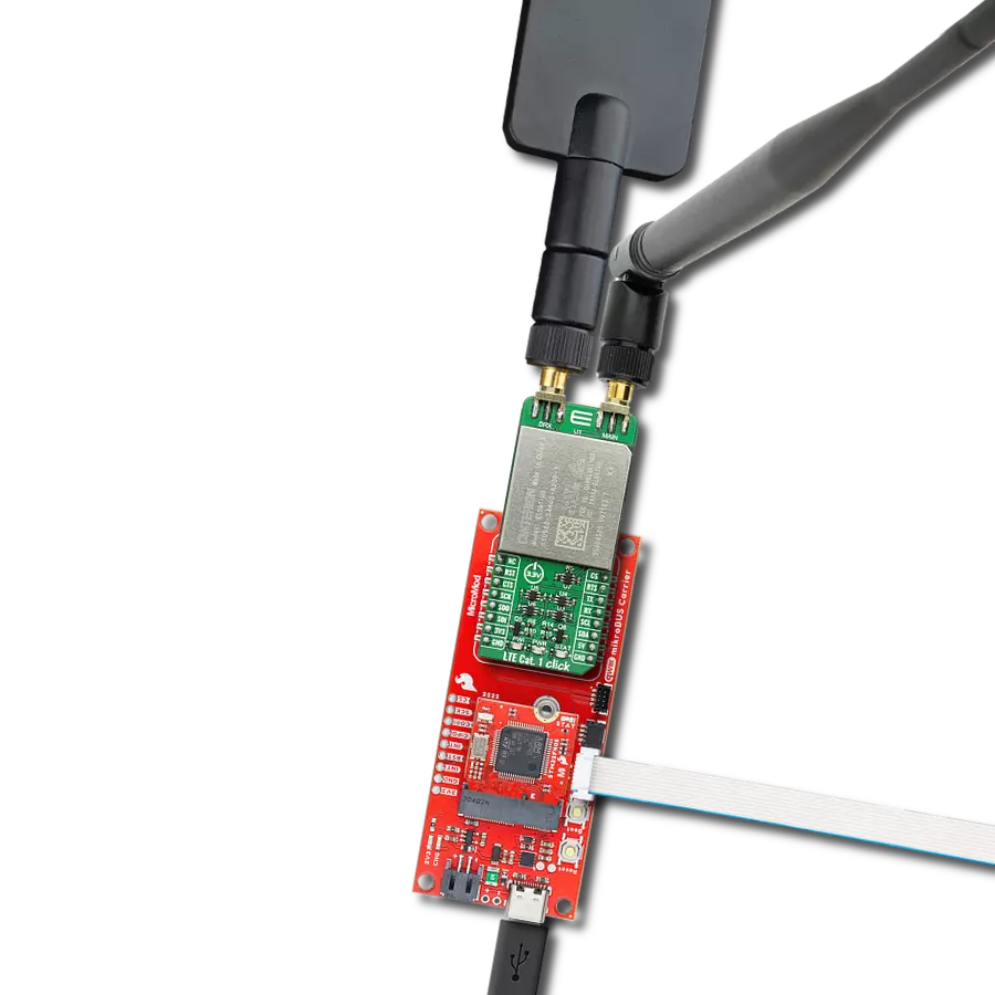 LTE Cat.1-US Click (for United States) with SparkFun MicroMod mikroBUS Carrier Board