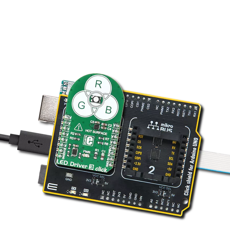 Led Driver 3 Click with Arduino UNO Rev3