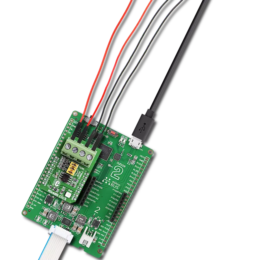 RS485 Click 3.3V with Clicker 2 for dsPIC33
