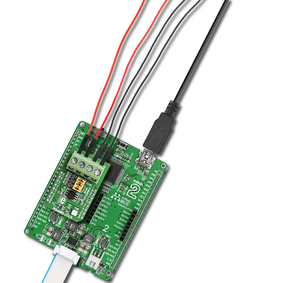 RS485 Click 3.3V with Clicker 2 for PIC18FJ