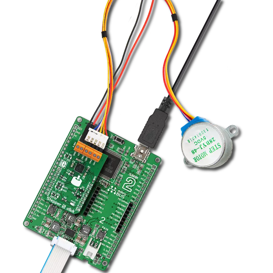 Stepper 5 Click with Clicker 2 for STM32