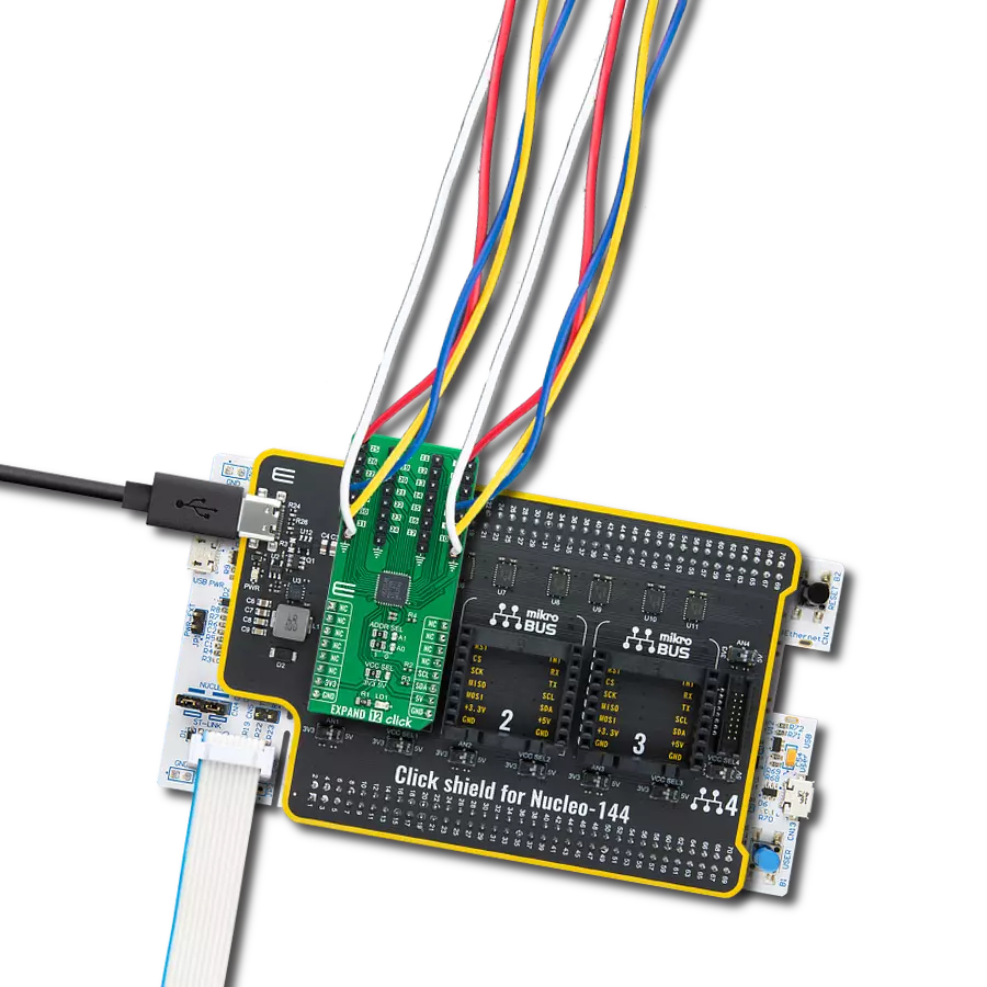 Expand 12 Click with Nucleo 144 with STM32F413ZH MCU