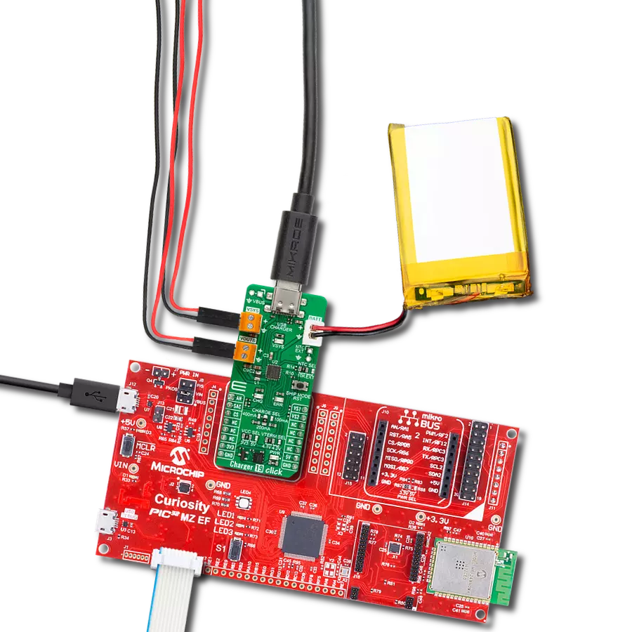 使用nPM1100和PIC32MZ2048EFM100为锂离子或聚合物电池充电
