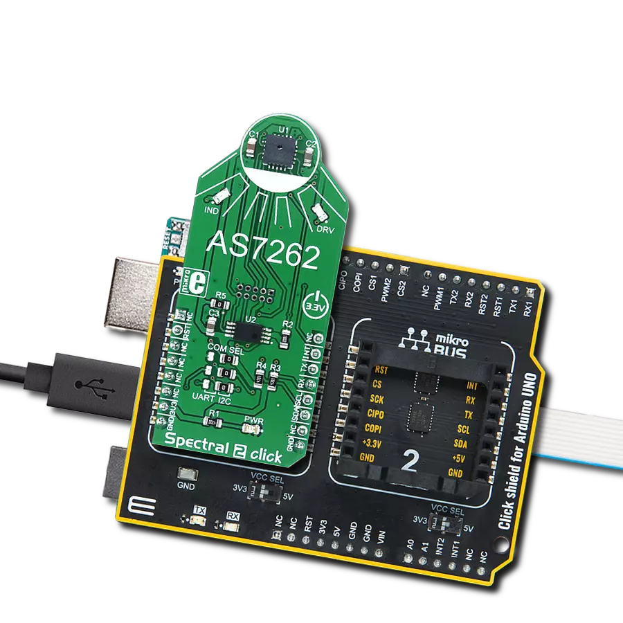 Spectral 2 Click with Arduino UNO Rev3