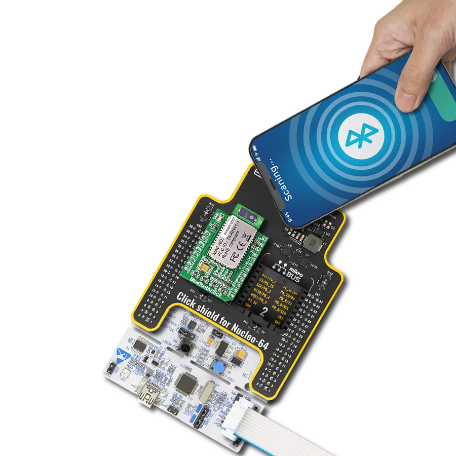 Bluetooth Click with Nucleo-64 with STM32F091RC MCU