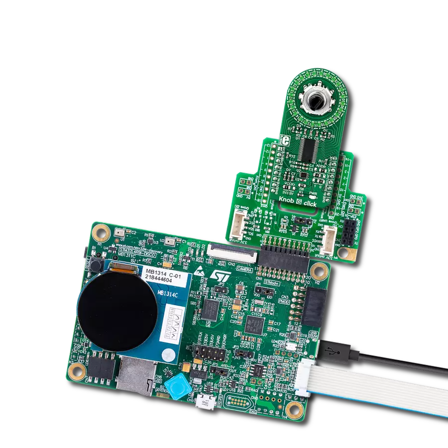 Knob G Click with Discovery kit with STM32L4R9AI MCU