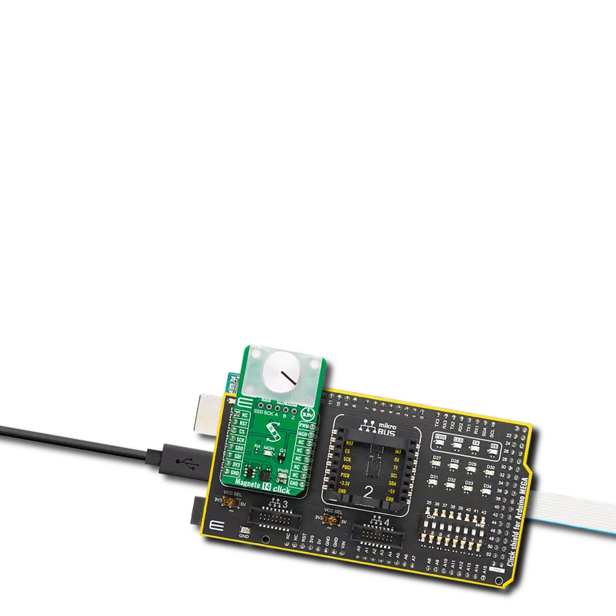 Magneto 14 Click with Arduino Mega 2560 Rev3