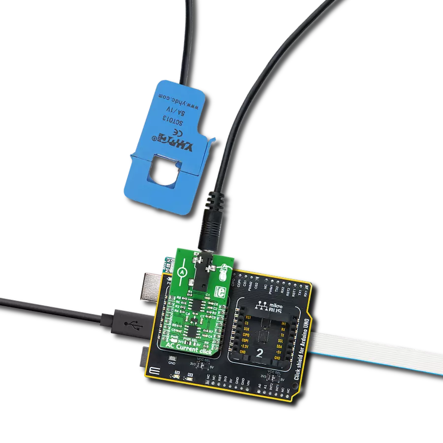 AC Current Click with Arduino UNO Rev3