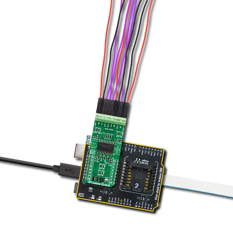 Isolate and fortify SPI data with ISOW7743 and ATmega328