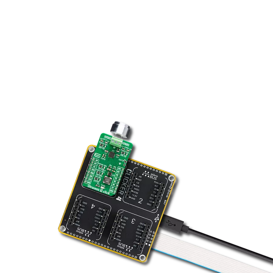 Ultrasonic 5 Click with Clicker 4 for STM32