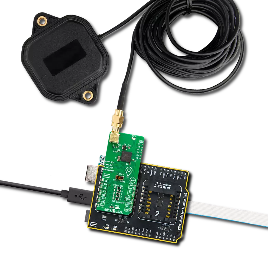 GNSS 11 Click with Arduino UNO Rev3