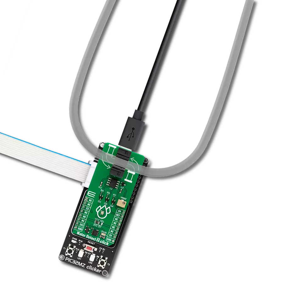 Monitor liquid flow with OPB350L250 and PIC32MZ1024EFH064