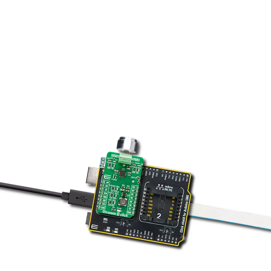 Ultrasonic 5 Click with Arduino UNO Rev3