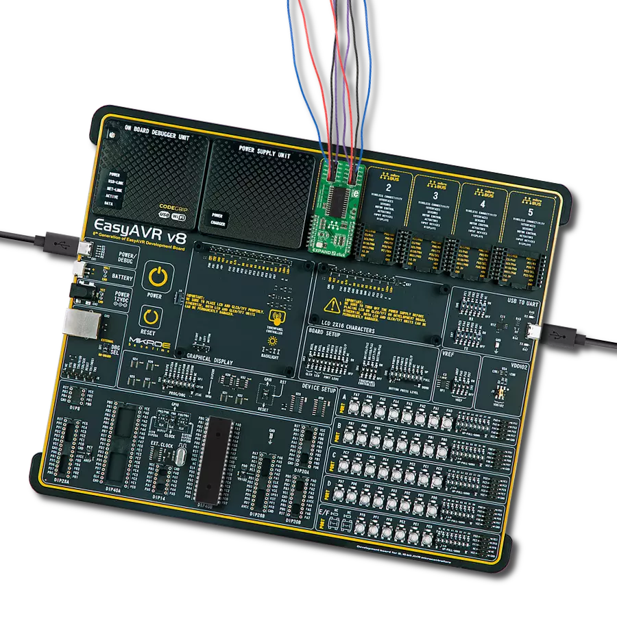 Expand 2 Click with EasyAVR v8