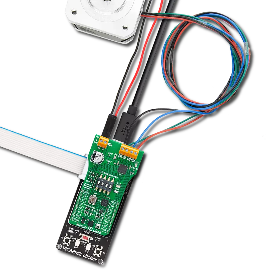 Command and maneuver small stepping motors with the precision of the TB67S589FTG and PIC32MZ1024EFH064