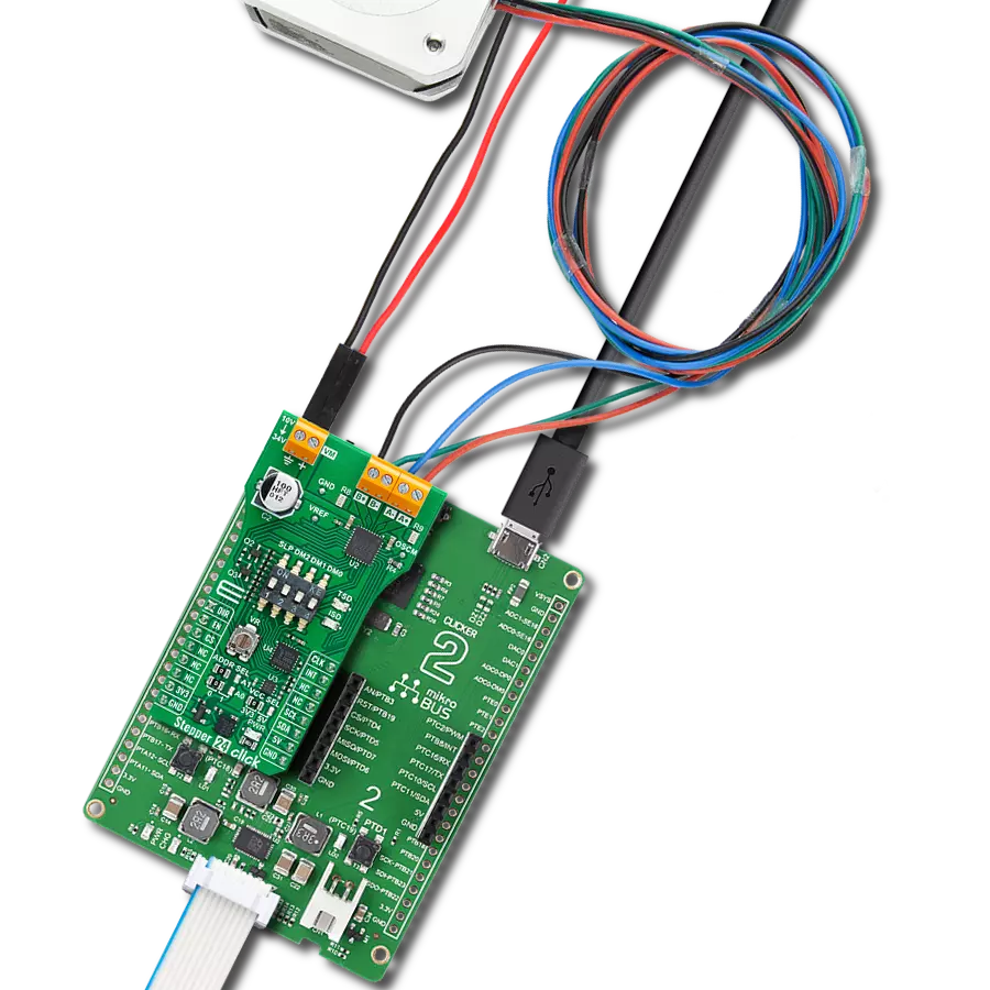 Command and maneuver small stepping motors with the precision of the TB67S589FTG and MK64FN1M0VDC12