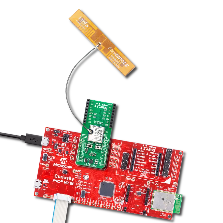 Achieve secure and reliable data transfer over long distances with minimal power consumption using 453-00139R and PIC32MZ2048EFM100