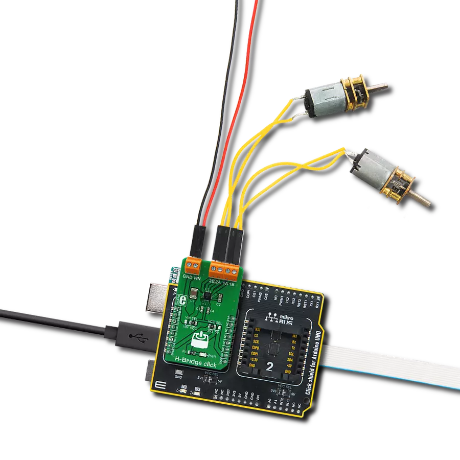 Achieve control of bipolar stepper motors and small brushed DC motors with MC34933 and ATmega328