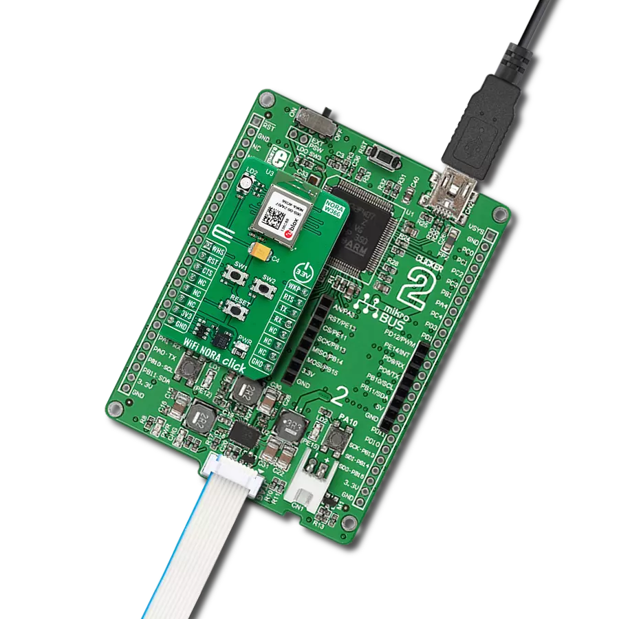WiFi NORA Click with Clicker 2 for STM32